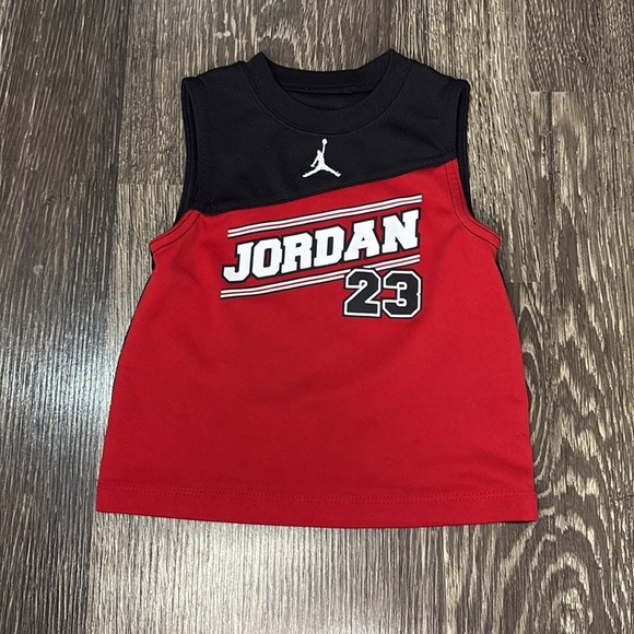 Jordan Kids Red and Black Tank Top and Shorts Set size 12 months - Picture 2 of 10